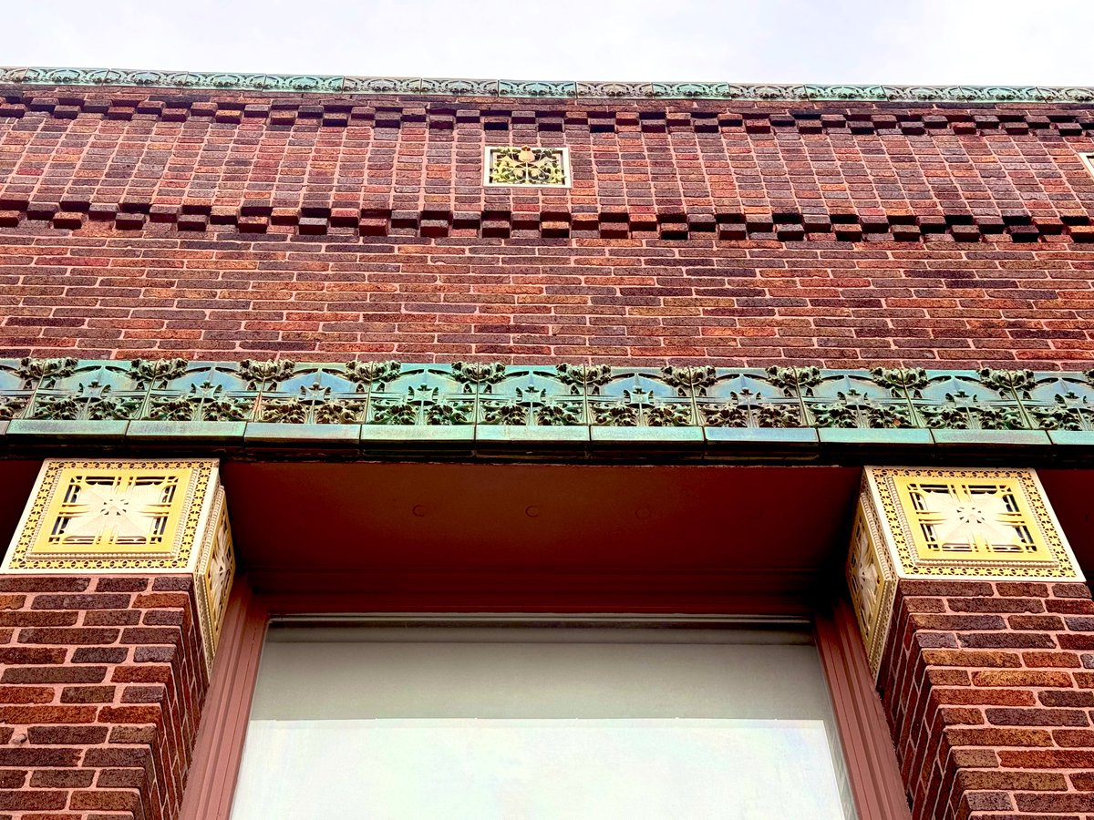 The former Purdue State Bank in West Lafayette, Indiana. Louis Sullivan, 1914