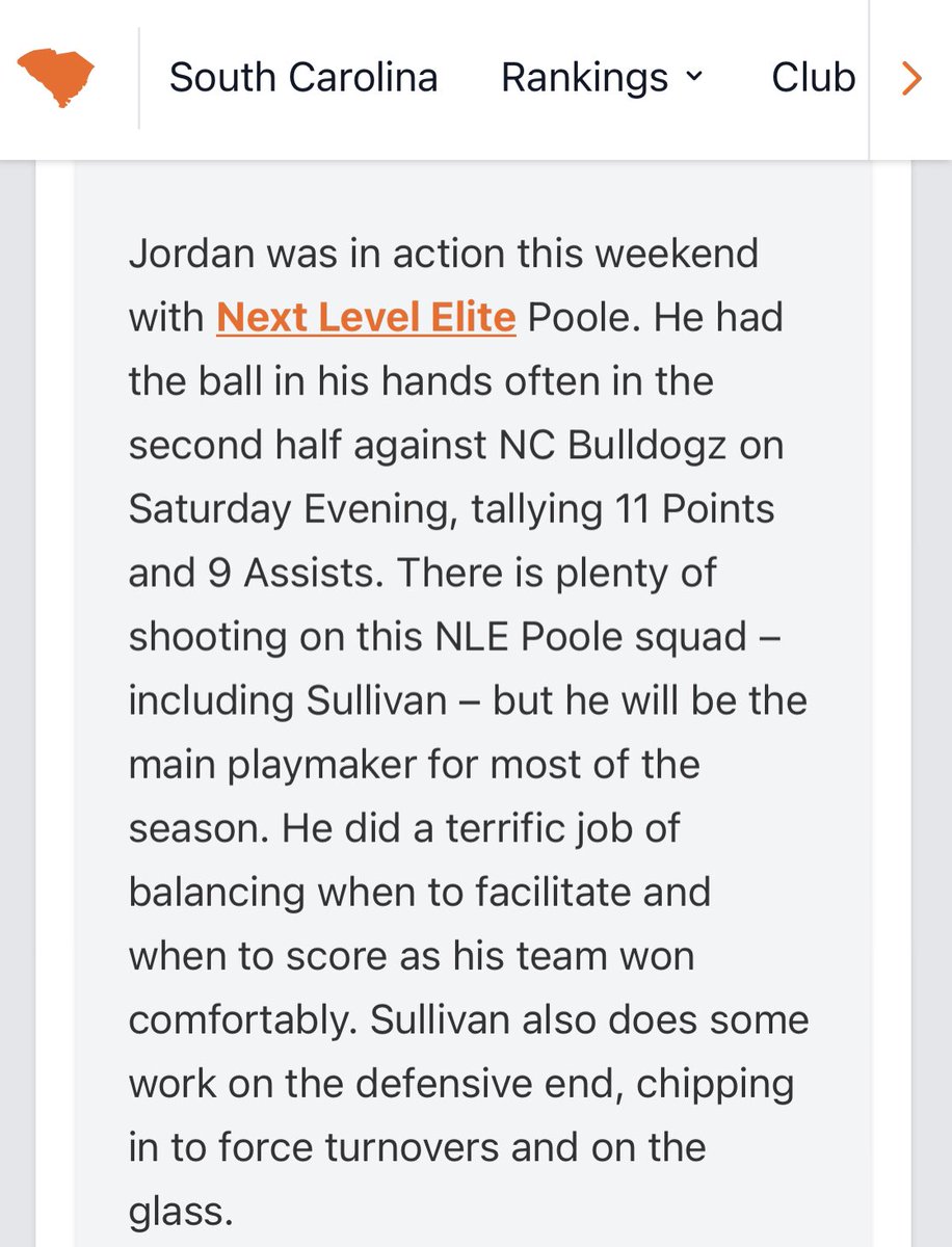 Howie poole (@howiepoole1) on Twitter photo <a href="/Jordan1Sullivan/">Jordan Sullivan</a> one the most impressive young men I know on and off court . Will be a steal for any team @NextLvlElite_SC <a href="/AndrewBaxleySC/">Andrew Baxley</a> <a href="/BreazealeCoach/">Coach Breaz</a> <a href="/CoachAnderson20/">Angus Anderson</a> High IQ High character <a href="/Jordan1Sullivan/">Jordan Sullivan</a> one the most impressive young men I know on and off court . Will be a steal for any team @NextLvlElite_SC <a href="/AndrewBaxleySC/">Andrew Baxley</a> <a href="/BreazealeCoach/">Coach Breaz</a> <a href="/CoachAnderson20/">Angus Anderson</a> High IQ High character