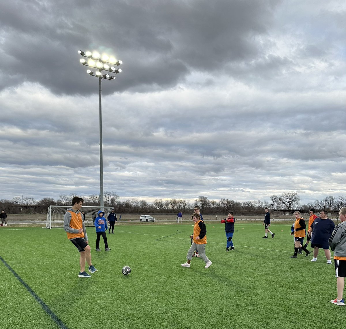 TOPSoccer is back for spring! Players and volunteers had a great night at the CHI Health MultiSport Complex!