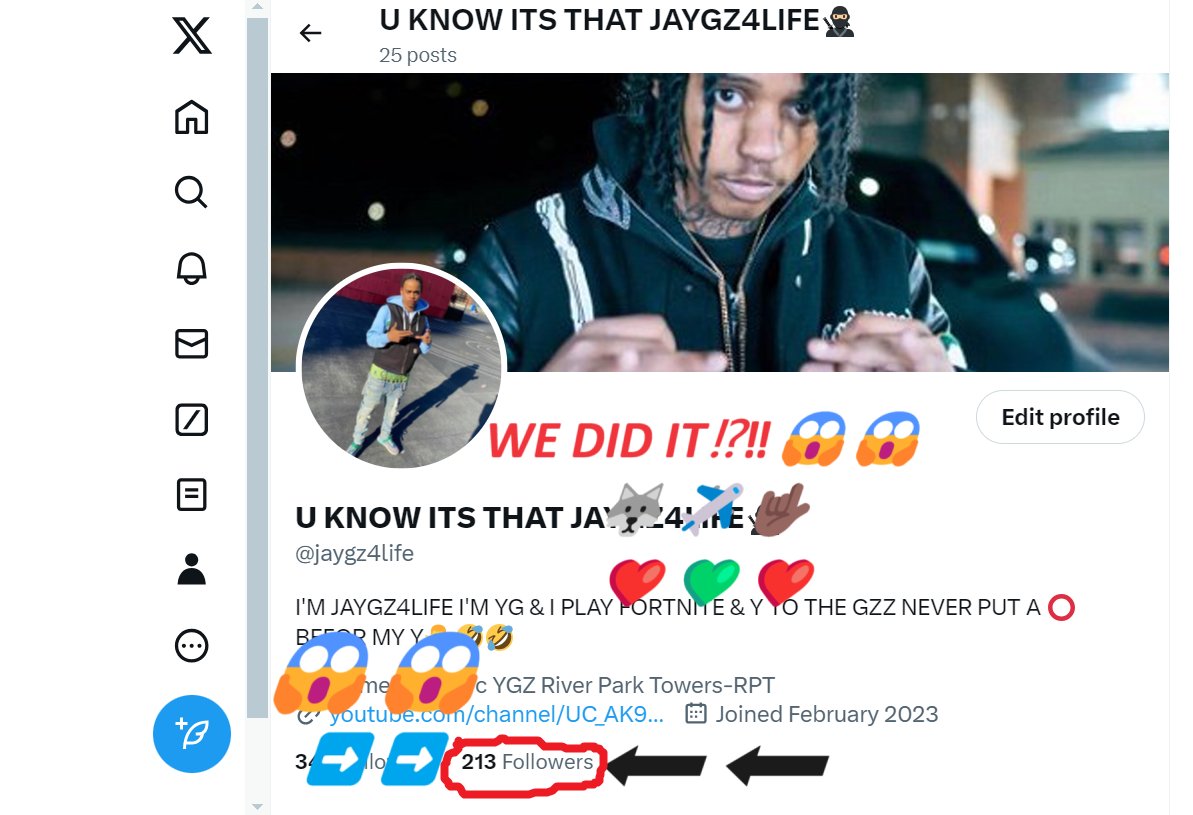 jaygz4life's tweet photo. We did it!😱☺️ Thxxx🙏🏾
⚠️⚠️EVERYBODY⚠️⚠️🗣️ HOP ON YT-YOUTUBE VIDEO PREMIERING 5 MINUTES PULL🆙
https://t.co/3pDfQSdbVO https://t.co/RcLmt58vzz