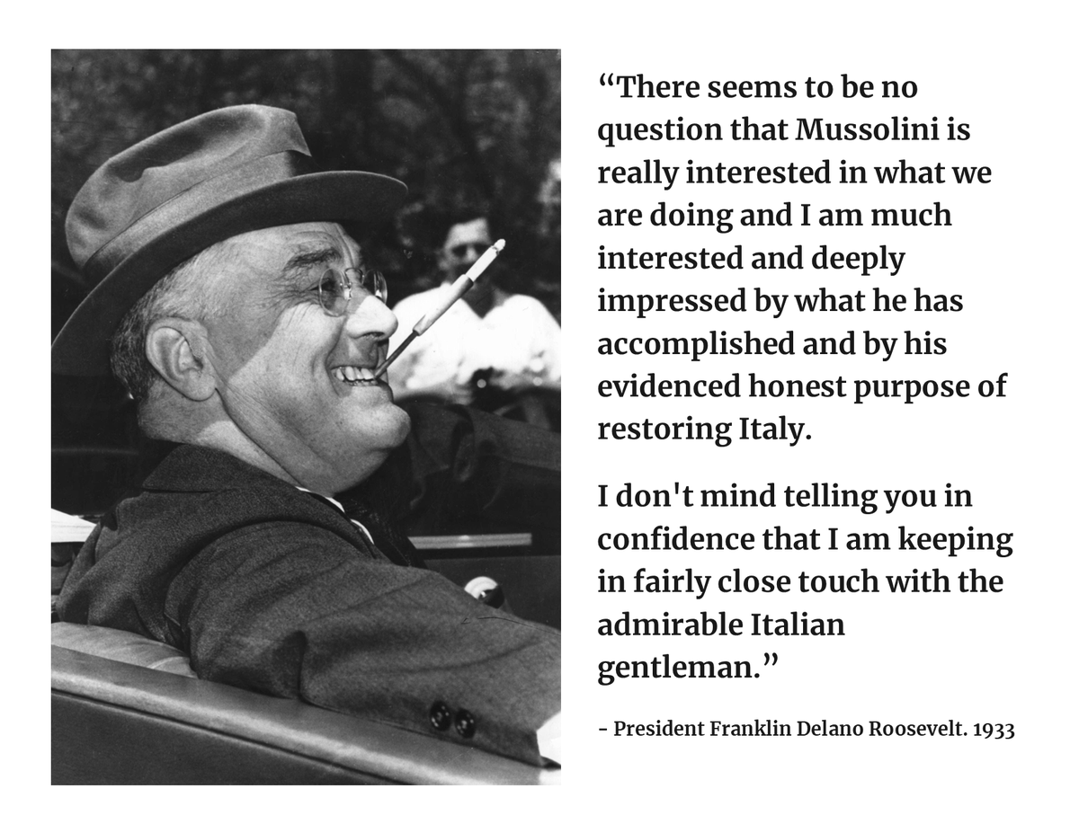 carpenukem4ever's tweet photo. @HNTurtledove Nazi newspaper, Volkischer Beobachter, praised “Roosevelt’s adoption of National Socialist strains of thought in his economic and social policies” &amp; “the development toward an authoritarian state” based on the “demand that collective good be put before individual self-interest.” https://t.co/XonAfnSLA0