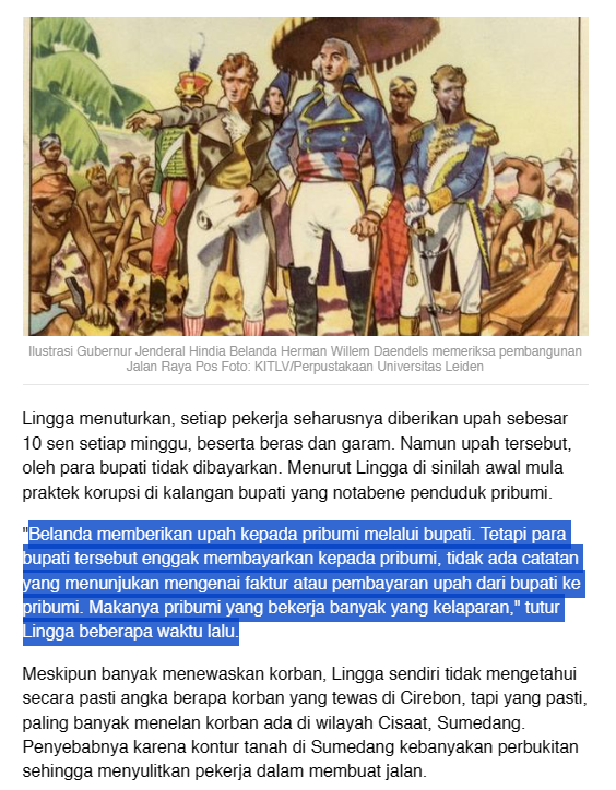 rhinoprit's tweet photo. Revisi sejarah : "Belanda menerapkan kerja rodi (paksa) membangun jalan Anyer-Panarukan!". 😡
⚡️Faktanya belanda membayar upah pekerja, tapi DIKORUPSI para bupati. https://t.co/STkubPzPh9