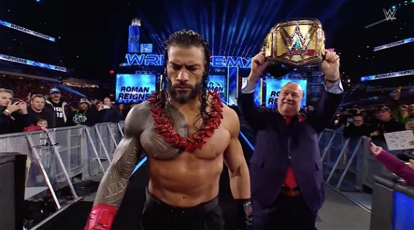 TribalMegastar's tweet photo. Roman Reigns:

- Saved the WWE from a huge downfall
- Elevated Kevin Owens, Sami Zayn, The Usos, Cody Rhodes &amp; more
- Always given us the best entertainment ever
- Puts on the best matches
- The greatest WWE Title reign of all time

Thank you Roman Reigns. https://t.co/b3vssQO0XB