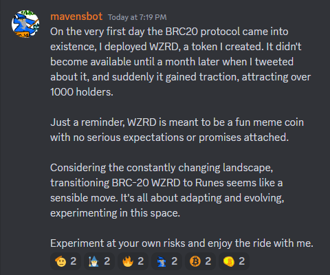 $WZRD Runes is coming as MAGIC•INTERNET•MONEY

excited for this one as it has deep history, currently at 15M MC only