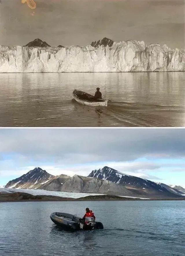 2 photos of the arctic both taken in the summer more than 70 years apart show the dramatic change in the continent ice cover. There is no time to waste. No planet B. #ActOnClimate #ClimateEmergency #climate #phaseoutfossilfuels #renewables #GreenNewDeal pic via @ChristianAslund