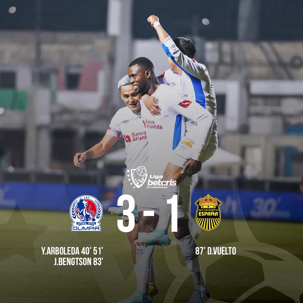 lnfphonduras's tweet image. ¡GANÓ EL OLIMPIA! 🦁🆚🚂

Los Leones que quedan con el #ClásicoModerno y aumentan su invicto. 

#LigaBetcrisHonduras #OlimpiaVsRealEspaña