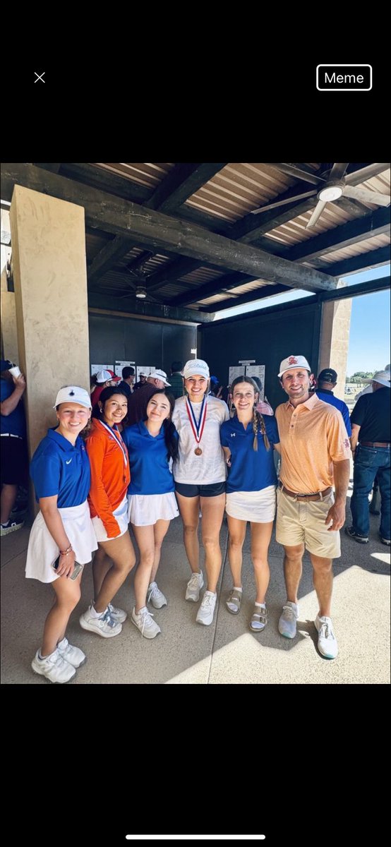 The Bobcat's and Lady Cat's finished 4th and T4 at the District Championship this week. 

SO Clarissa Peña - 4th place, 1st Team All District, Regional Qualifier

SR Savannah Beaty - T10, 1st Team All District

JR Brooks Vaughan and SR Cullen Honea - T10, 1st Team All District