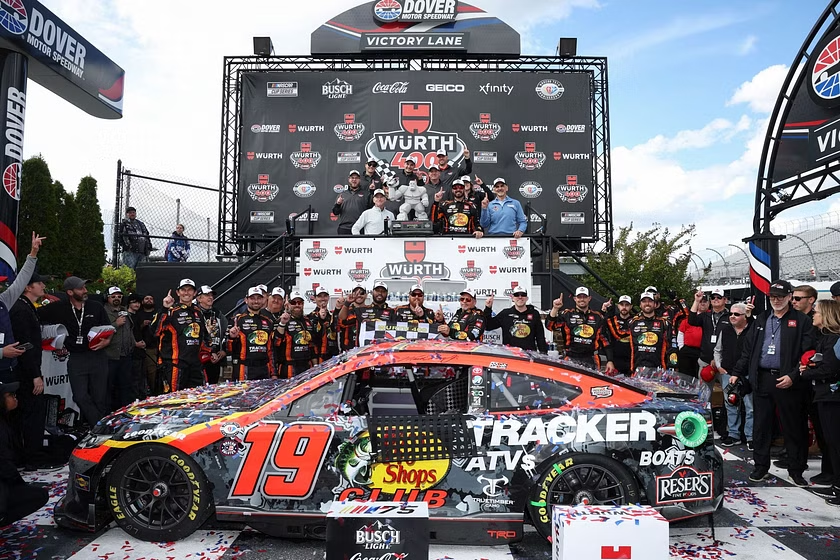 On this day in NASCAR history - Martin Truex Jr. won the 2023 Wurth 400 at Dover