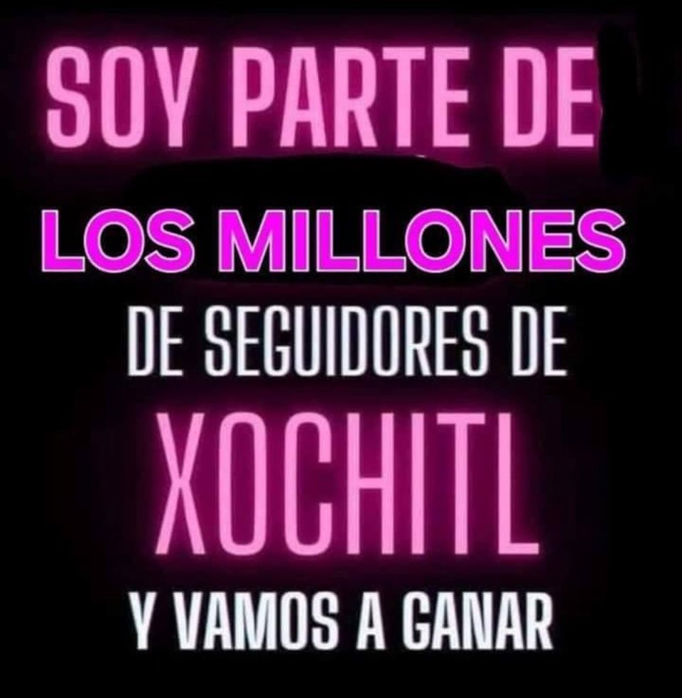 @ClickDgo @HenryKasarq @MassiveCaller #XochitlGalvez2024 

#YoConXochitl