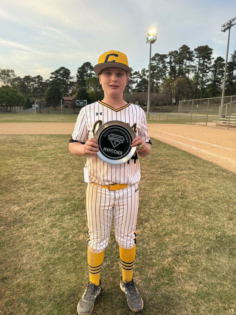 Mac Aul earns the MVPitcher award at this weekends @PGYouthCoastal Super 25. “Big Mac” recorded 10 K’s over 5 innings #TheCanes @TheCanesBB @YouthCanes
