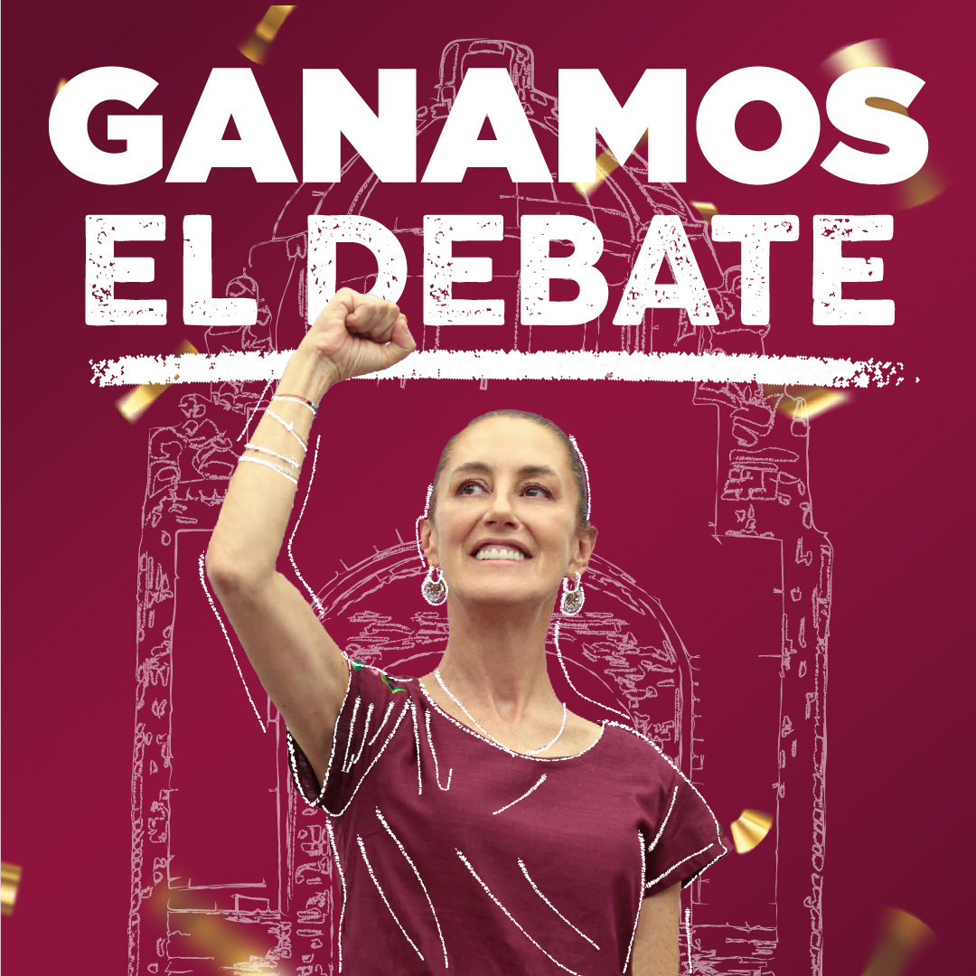Ya ganamos las calles, hoy ganamos el debate y el 02 de junio ganaremos la elección.

#DebateINE #ClaudiaGanaDebate
