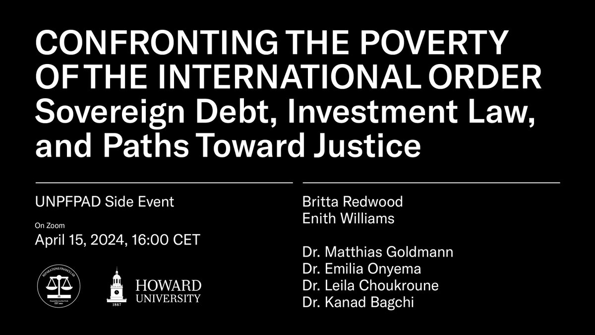 Societies forged in the shadow of slavery and colonialism are marked by deep inequality. Join me, @EnithWilliams, and expert panel @MattHGoldmann @kanad_bagchi @LChoukroune & Emilia Onyema as we examine it at a virtual @UN #pfpad side event. Register here: tinyurl.com/PFPADSideEvent…