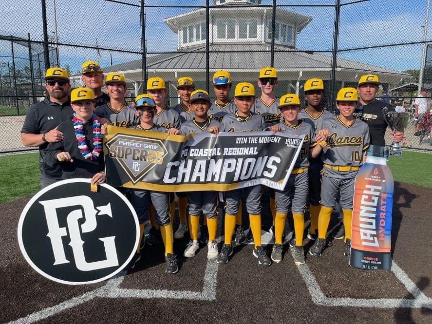 CanesBBnation's tweet photo. 5️⃣ more in the win column this weekend and Canes Nation wins the @PGYouthCoastal Super 25 Championship! 🏆 #TheCanes @TheCanesBB @YouthCanes https://t.co/9qqH0s2mQL