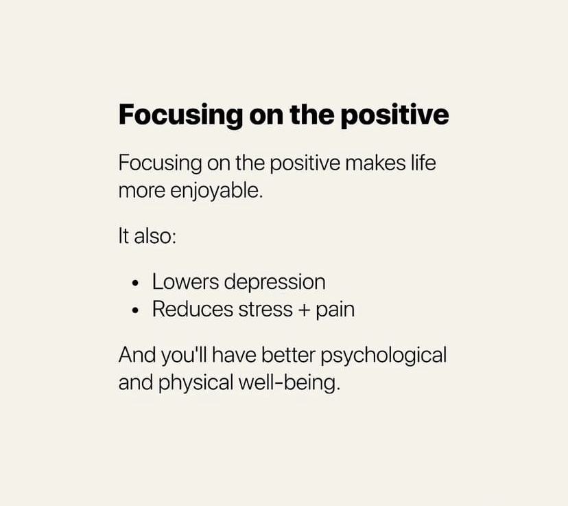 1. Focusing on the positive