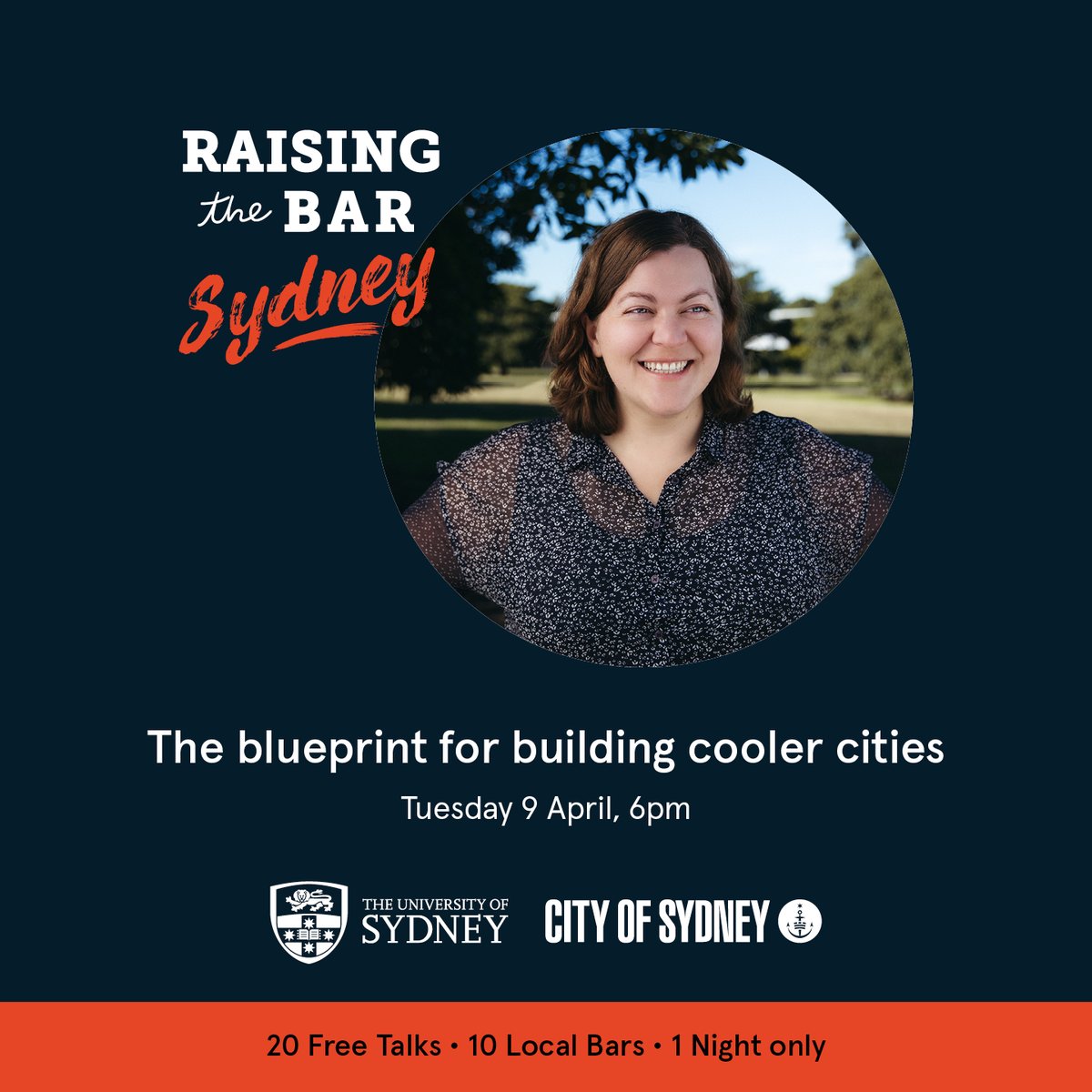 Are you in Sydney tomorrow night and keen to hear some hot takes on cool cities? Our Exec Director @emmarbacon is speaking at Raising the Bar #RTBSYD tomorrow night. Register here for this free event: rtbevent.com/emma-bacon @Sydney_Uni @cityofsydney