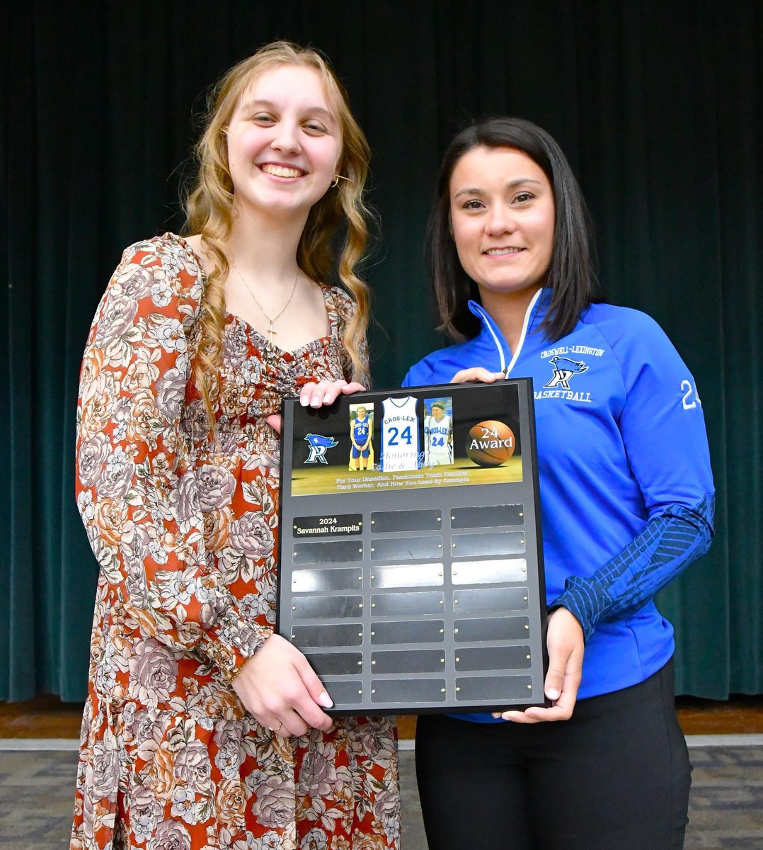 SanilacSports's tweet photo. On Friday night, Cros-Lex junior Savannah Krampits was the first recipient of the 24 Award, named in honor of Calli Newberry (Townsend) and Abby Bringard, two former Lady Pioneers who tragically lost their lives last summer. 

I had the opportunity to interview her this afternoon https://t.co/z70Ys3oDuM