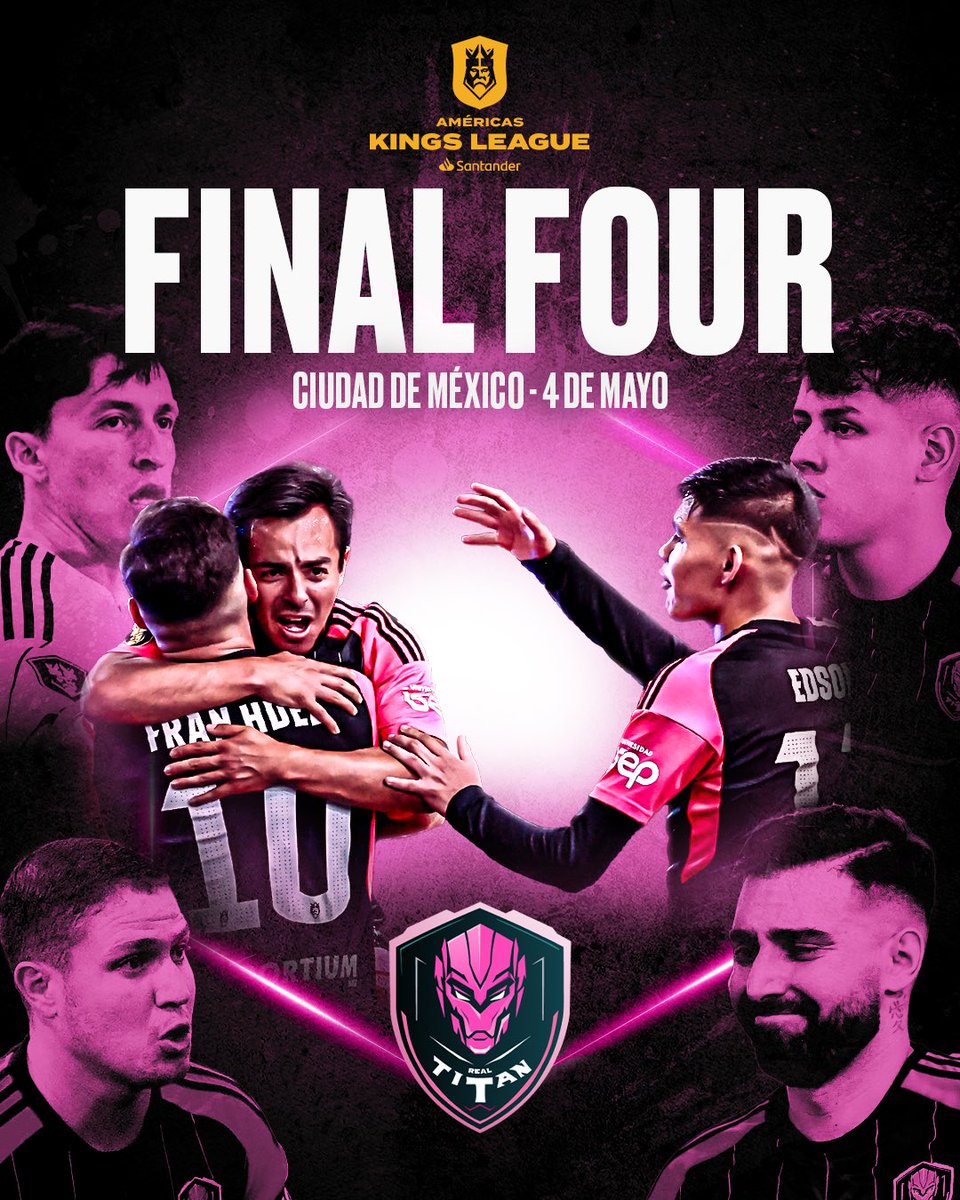 Historia. @realtitanfc es el primer clasificado a la FINAL FOUR 🙌🏻

Boletos disponibles para el gran evento el lunes 8 de abril a las 17:00h 🇲🇽

#KingsLeagueSantander