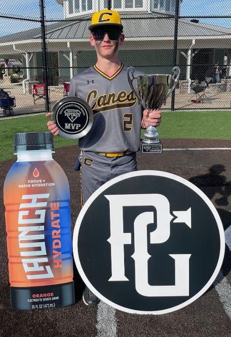 MVP 🚨 Luca Briggs earns @PGYouthCoastal Super 25 MVP highlighted by a 3-3, 3️⃣ 💣 game in the quarterfinals. Luca finished the weekend 9-12, 3 HR, 9 R and 7 RBI #TheCanes @TheCanesBB @YouthCanes
