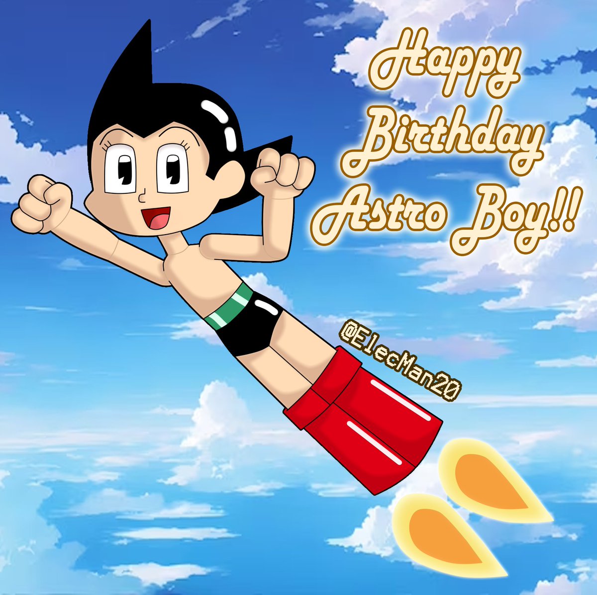 HAPPY BIRTHDAY ASTRO BOY!!! Before the day ends, I wanted to make a small drawing to celebrate the birthday of one of my favorite franchises 💖. #AstroBoy #FanArt #DigitalArt