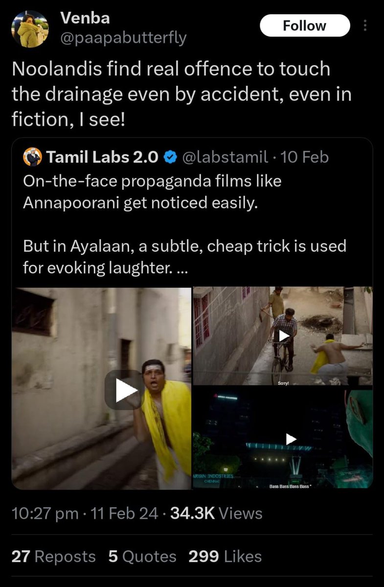 Whenever such needless, cheap and sly portrayal of a micro comm in films is pointed out, bigots have only continued to defend and even appreciate such portrayals. Look at the slur being used apparently by a 'humanity loving LW liberal who doesn't judge anyone based on their…