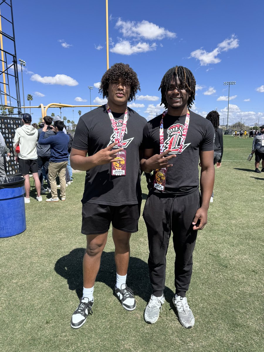 ASU Spring Practice Day 6 was packed!!! In state talent came out big time!! (Pt.7) @LibertyFBLions ‘25 DL Caden Branston Big, strong, and quick.. A very disruptive Defensive Lineman that requires attention, can get rid of OLinemen, and can make plays that break the LOS..