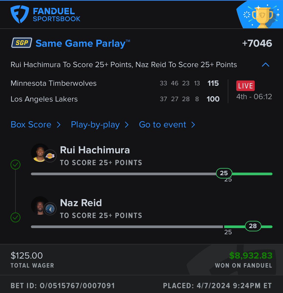 gayforgambling's tweet photo. We did it Joe 🌈🕯️

Great finish to Sunday night 🫡

https://t.co/FgScGwfbz1 https://t.co/9FKkdIOGGH