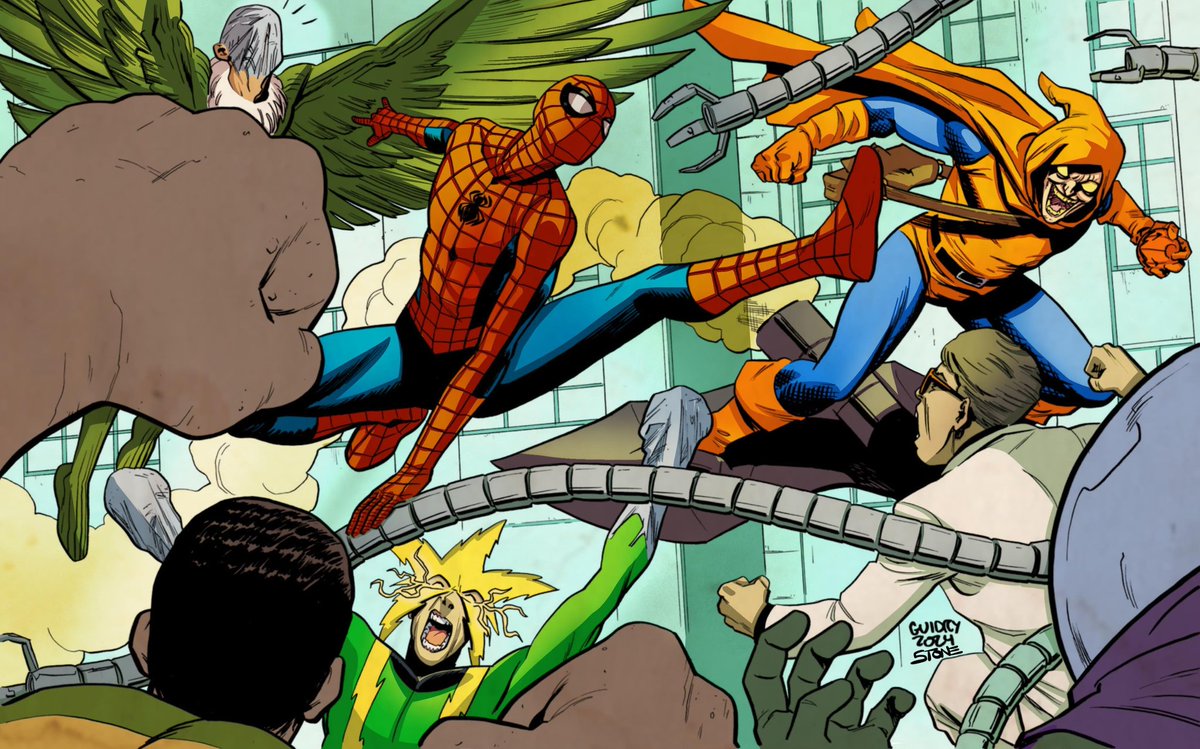 JamesLeeStone's tweet image. Once again, @gavinguidry goodness, done in my downtime/ cool down- @Procreate #ColorPractice #SpiderMan #SinisterSix