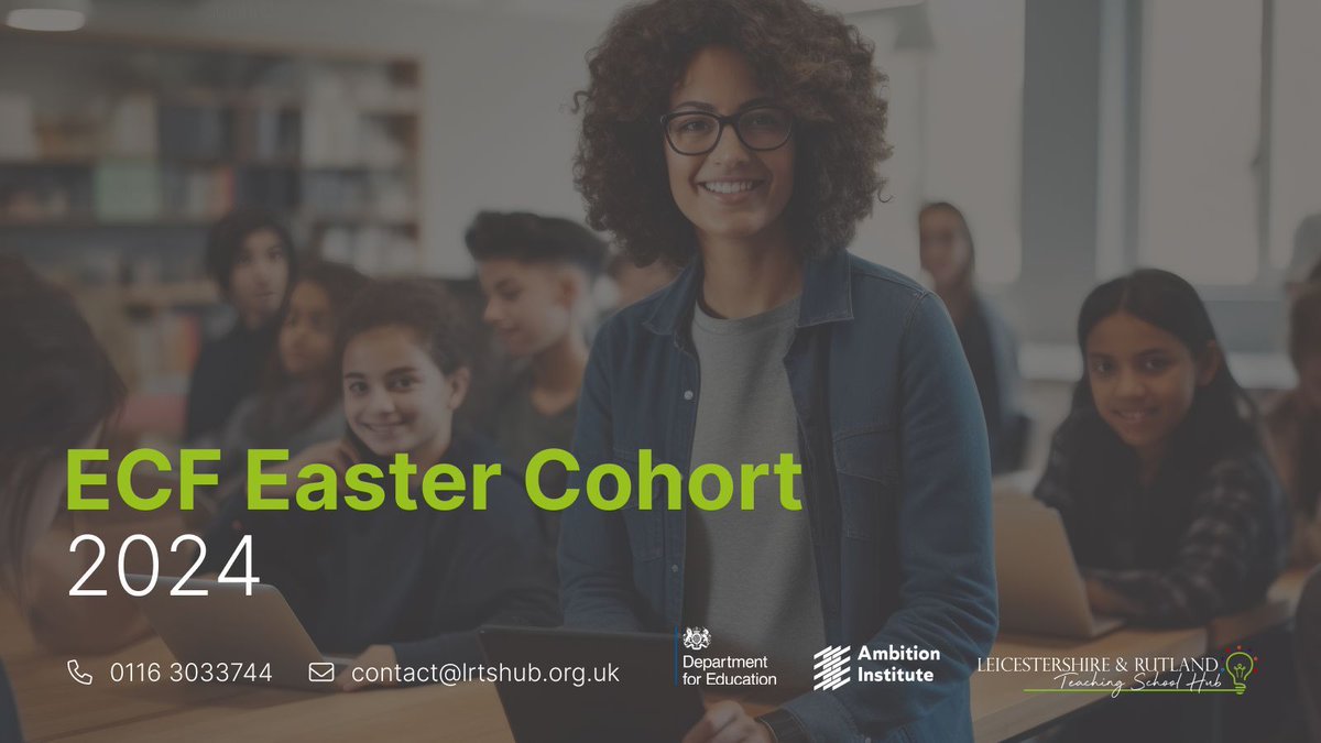 Have you recruited an #ECT for an Easter start? Make sure you've registered for our 
@Ambition_inst  #ECF programme.
Talk to us about our dedicated ECF support  on 0116 3033744
#ECT #ECFProgramme #Mentor #GoldenThread