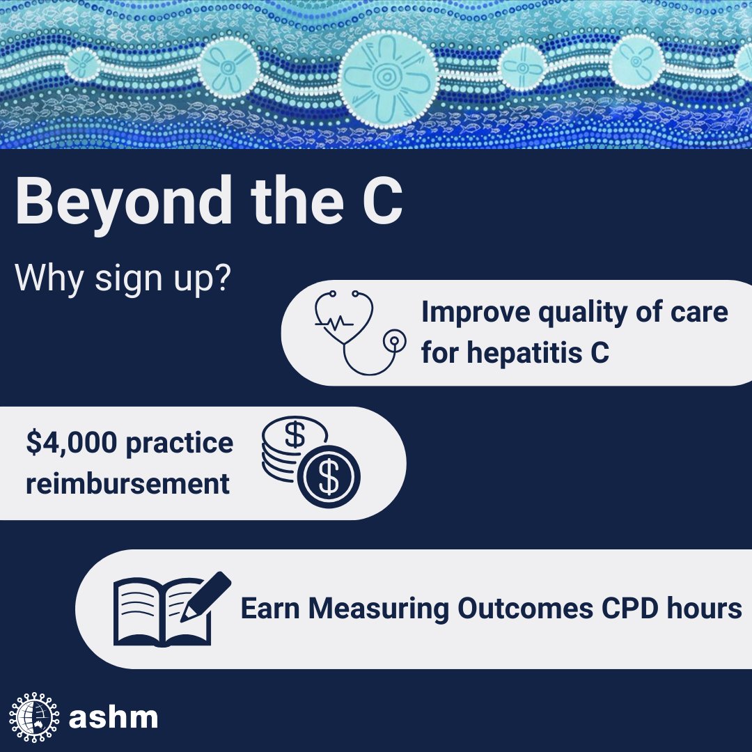 EOI’s for Beyond the C Closing Friday 19 April! @ASHMMedia is calling on people working in general practice across Australia to join the Beyond the C program to help identify and support patients, improve their wellbeing and help us eliminate Hep C: ashm.org.au/beyond-the-c/