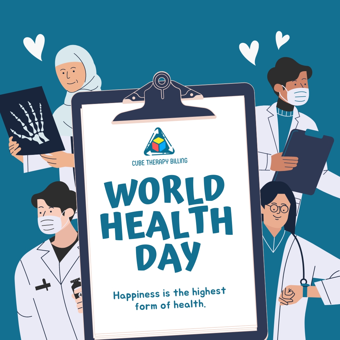 BillingCube's tweet image. April 7th marks World Health Day 🏥- a reminder to cherish our health and prioritize self-care. Let&apos;s make every day a commitment to our well-being.💪🏼 #WorldHealthDay #ABABilling #CredentialingTips #MedicalBilling #HealthcareCredentialing