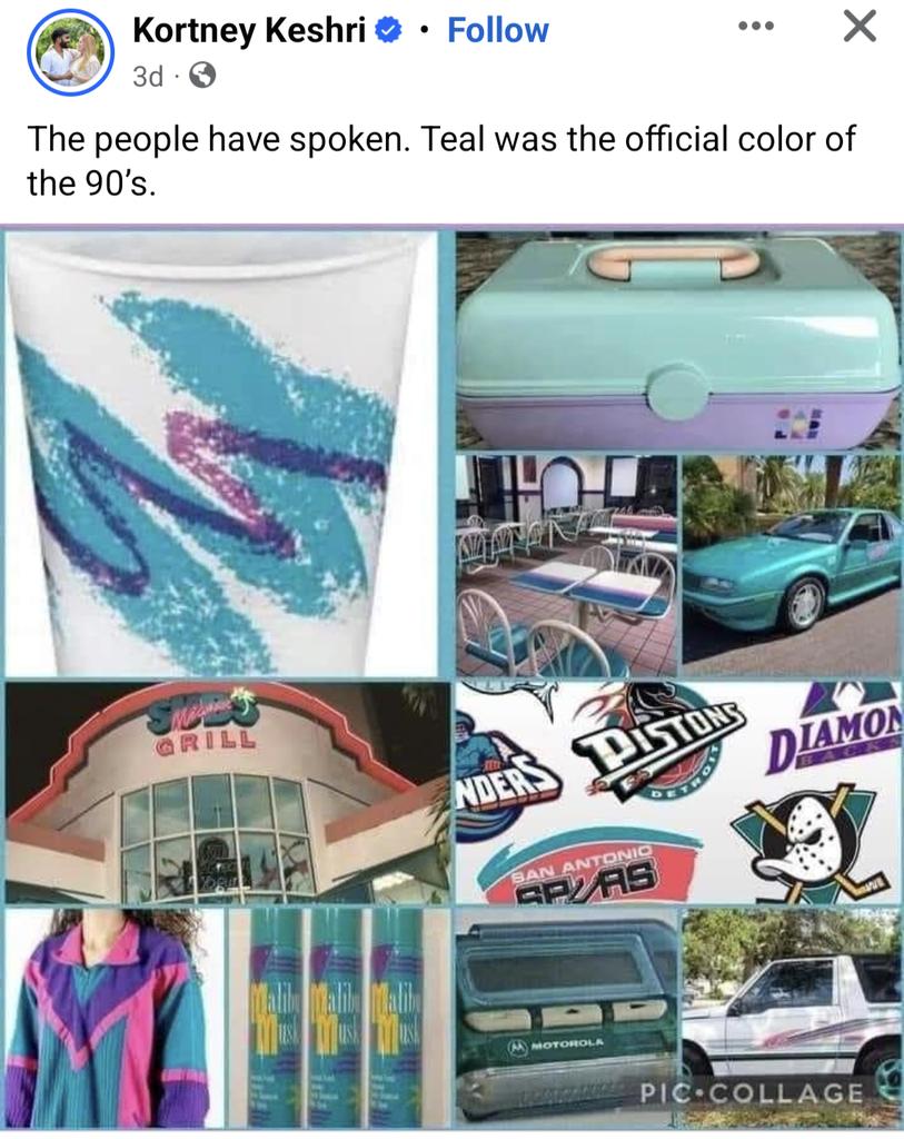 That explains why it's one of my favorite colors and I love the teal + purple combination