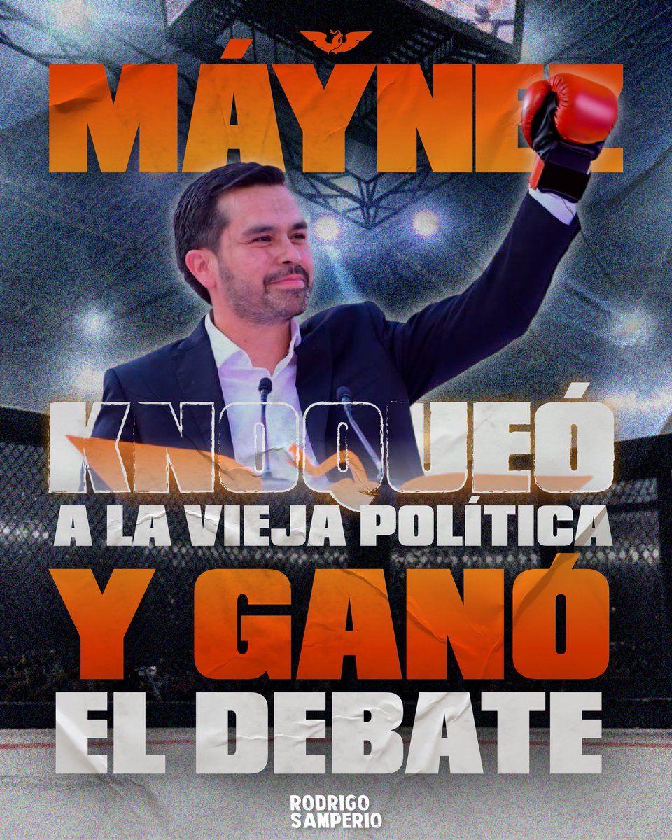 Este 2 de junio tenemos 2 opciones: seguir viendo a México ser golpeado por la vieja política o voltear hacia #LoNuevo y ponerse los guantes por el futuro. Hoy, @AlvarezMaynez, derribó con un knockout certero a quienes por años han dejado en el olvido al país. #MaynezPresidente