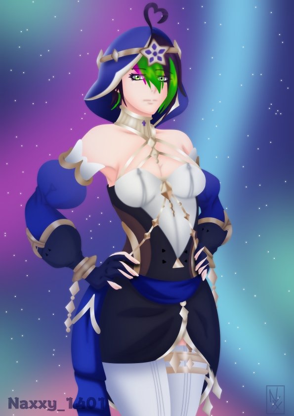 Naxxy_1401's tweet photo. Como dijiste que es tu favorita ¿O tal vez era lo contrario? Que más da :D te transformé en Layla we :D @microphona_es (Tardar tanto valió la pena xd) #Fanart #MicrophonaSing https://t.co/cIFNhhURqw