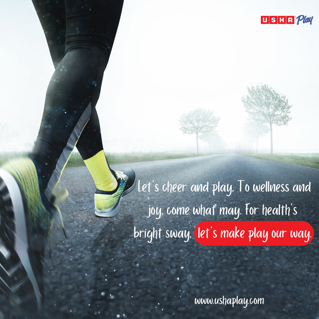 Stride forward with spirit today.
For #wellness, for #joy, let #PLAY lead the way.

#UshaPlay
#MondayMotivation 
#QuotesOfTheDay