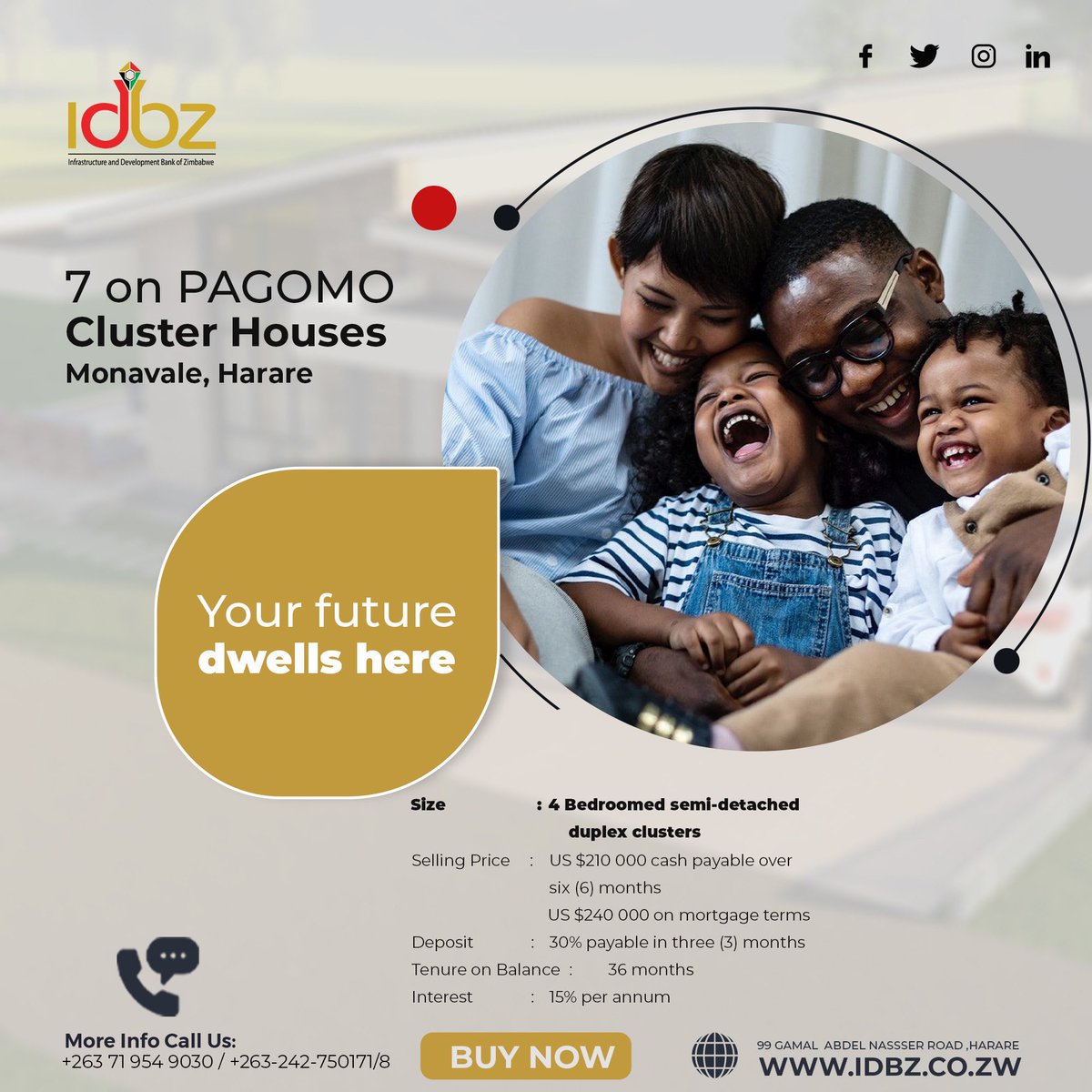 Looking for your perfect home? Look no further. The IDBZ has the perfect place for you at 7 on Pagomo, Monavale, Harare. For more information kindly contact the Bank on email; housing@idbz.co.zw or mobile 0719549030/ 0719549036
<a href="/zondoskl/">Zondo T. Sakala</a> <a href="/PZvobgo/">Priscillah Zvobgo</a>