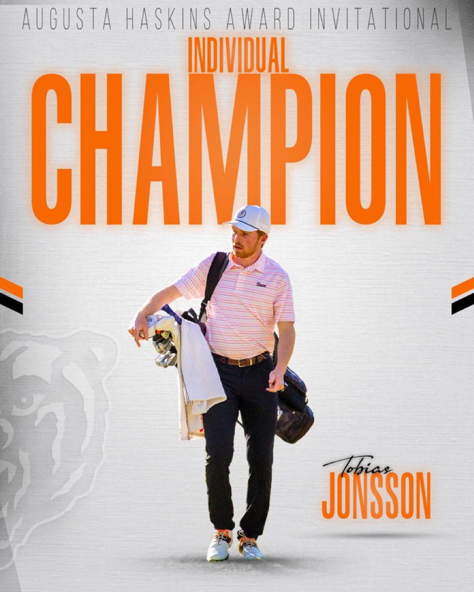 Big win for Tobias Jonsson of @Mercergolf at Augusta Haskins Award Invitational - the victory gives him an exemption into @3MOpen on @PGATOUR