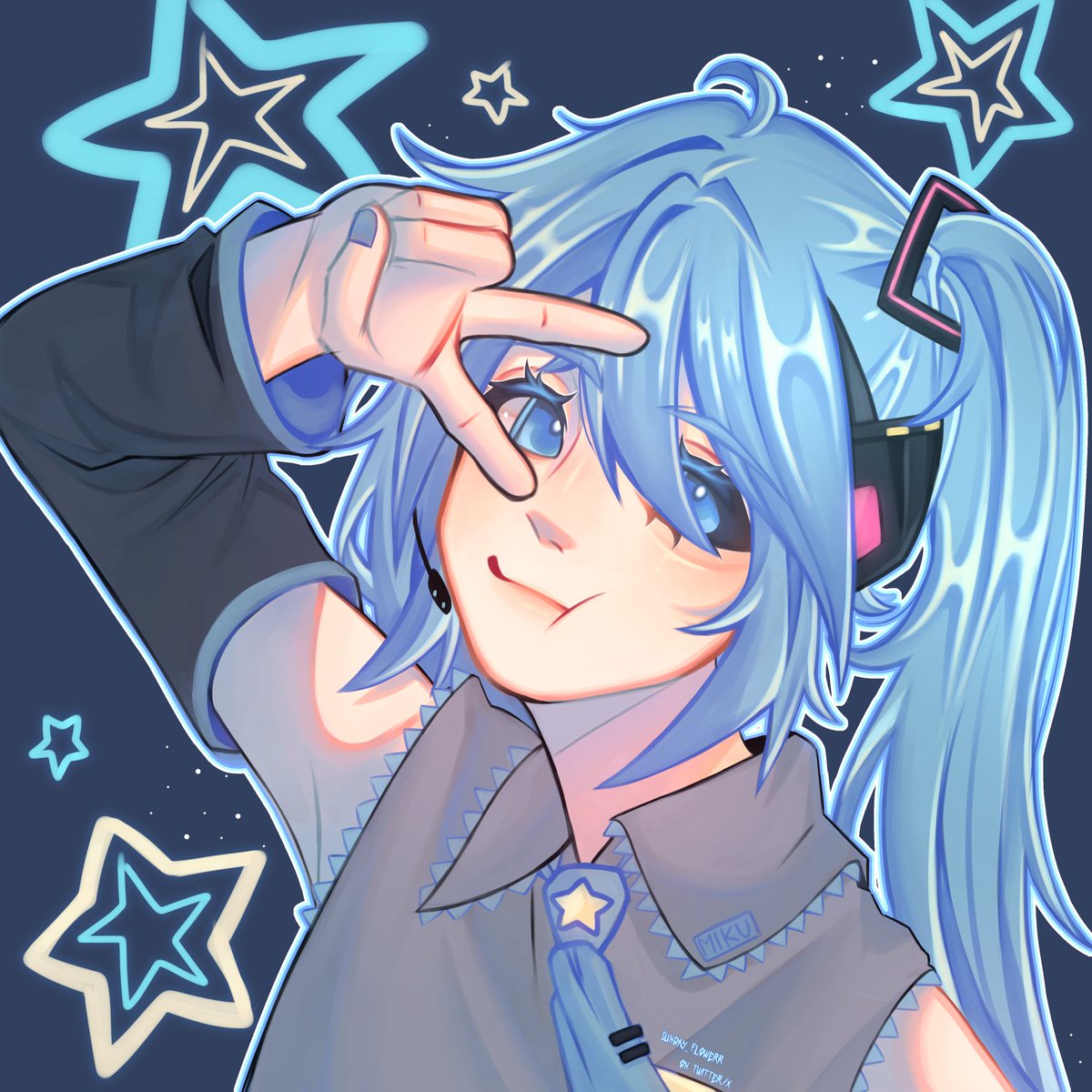 #HatsuneMiku #DigitalArtist #ArtistOnTwitter #artmoots ⭐💙``