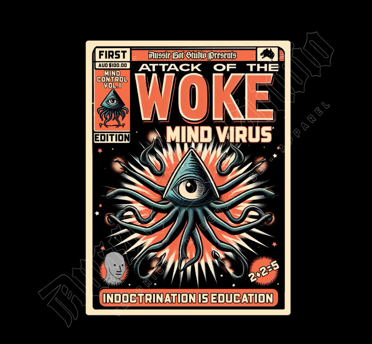 Attack of the Woke Mind Virus. 
Tees & Hoodies started shipping out today. Link in comments. 👇😁