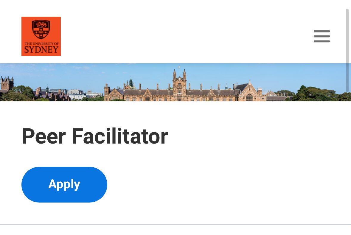 We are hiring 5 peer facilitators (young people, incl high school) to support our MRFF Consumer led Grant aimed at promoting enhanced engagement of adolescents in public health research Closes 17 April #SydneyNursingSchool usyd.wd3.myworkdayjobs.com/USYD_EXTERNAL_…
