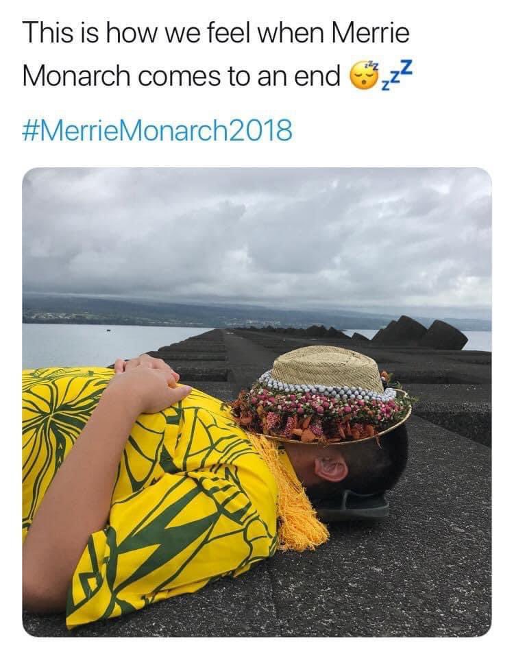 This still stands true 💯 #MerrieMonarch2024 (And fun fact: Yes, I actually fell asleep for like 10 minutes when this picture was taken 😆)