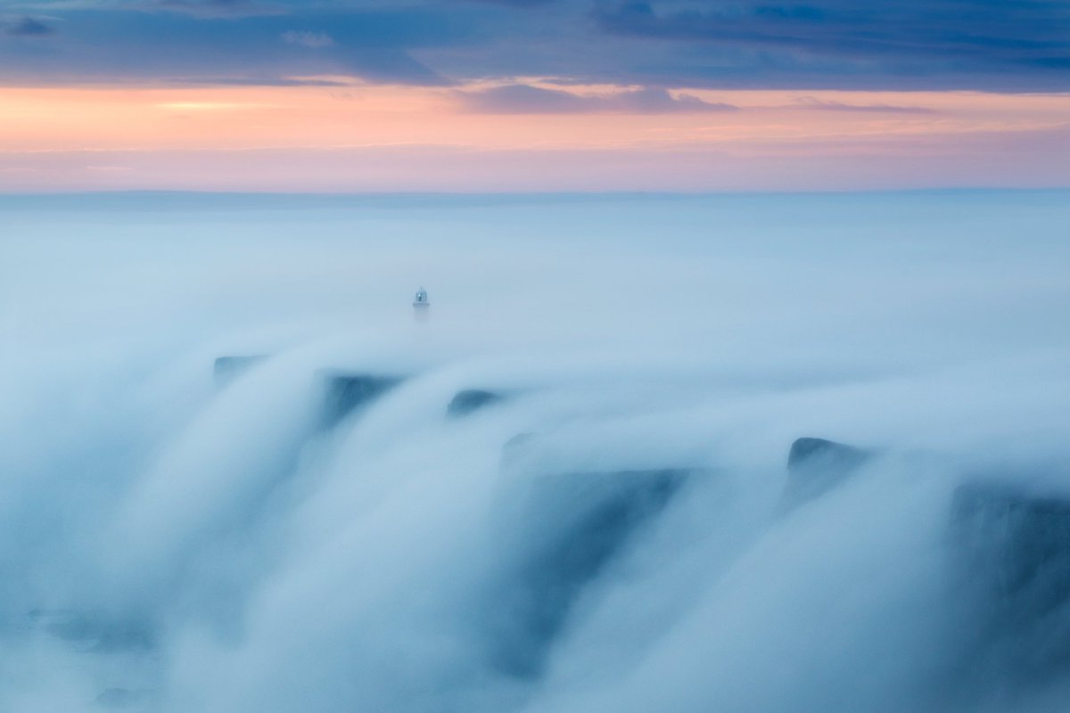 6 years ago today - it was a misty morning on Rathlin Island, with the cliffs of Altacorry and the East Lighthouse just poking out at sunrise. hibernialandscapes.com