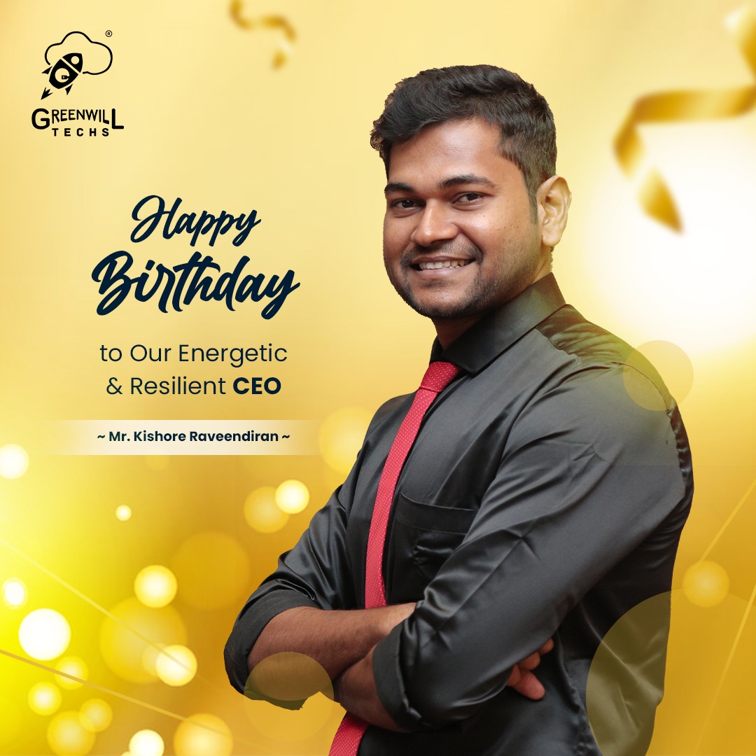 Wishing You a Happiest #birthday to our Indomitable Stalwart! Your boundless energy and resilience inspire us to tackle challenges with confidence. 

Here's a year filled with groundbreaking achievements, growth, and success.
#happybirthday #ceo #greenwilltechs #resilient