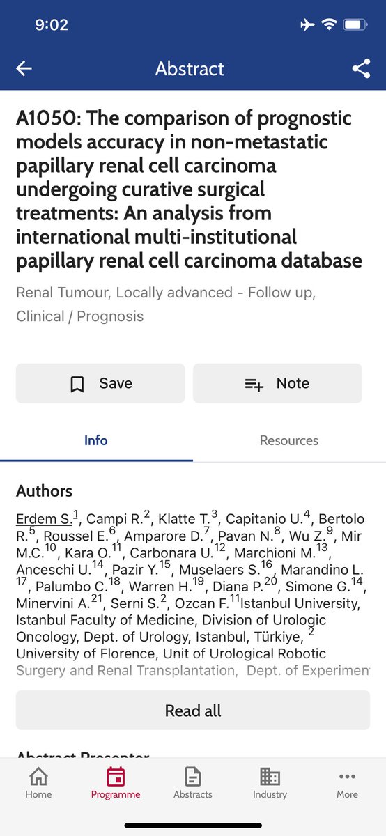 #EAU24 make sure not to miss @Selcuk__Erdem presentation during the Frontiers in renal cell carcinoma management: Surgical strategies and prognostic insights 🆕 comparison of prognostic models accuracy in non-metastatic papillary renal cell carcinoma undergoing curative surgical