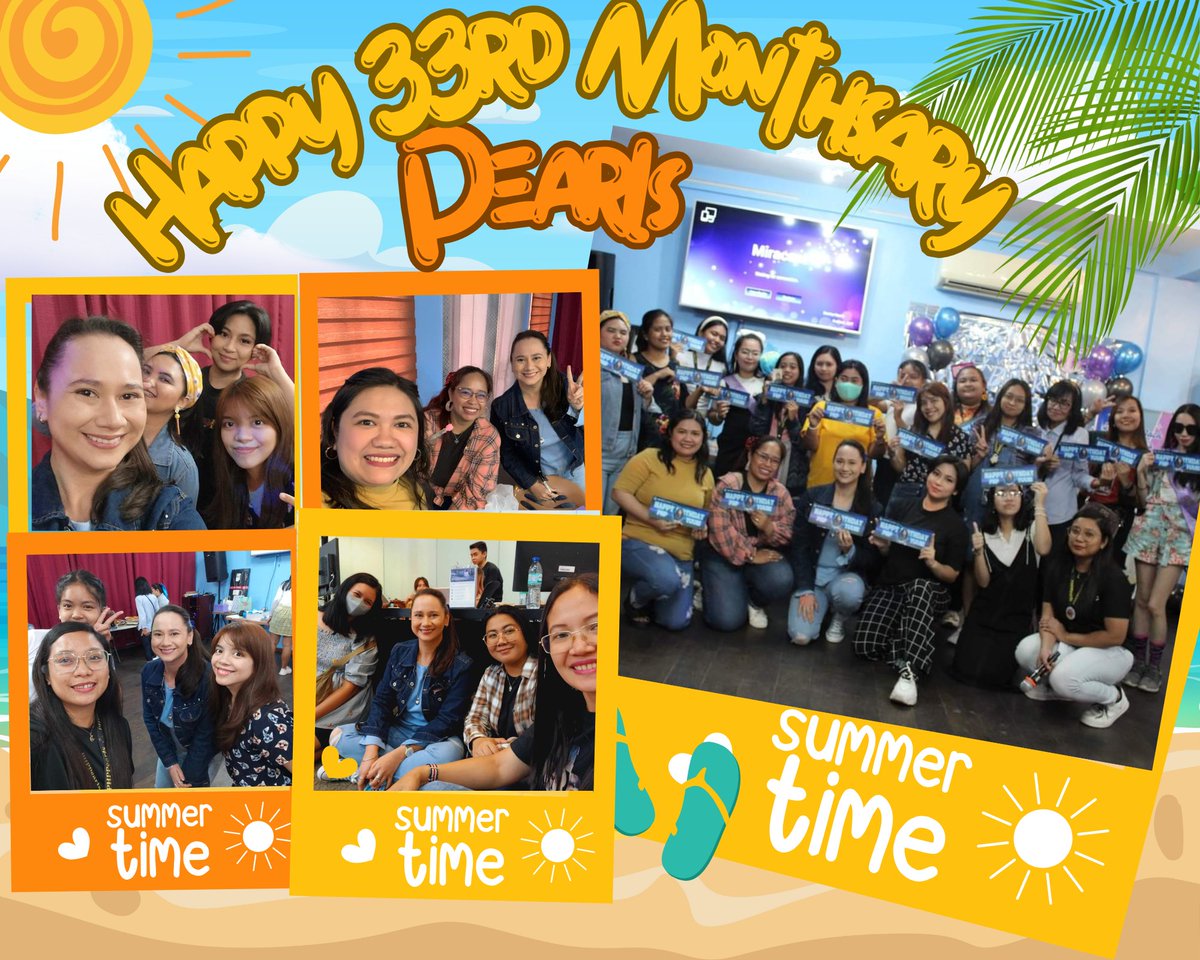 Happy happy Monthsary Pearls 💛🎉

Miss and love you all. Looking forward to new memories and a meaningful journey with you all and PHP. #togetherwearestronger 🥰

THR33 SUMMERS WITH PHPPEARLS
#Pearls3Summers #Pearls33rdMonth
#Press_Hit_Play @PressHitPlay