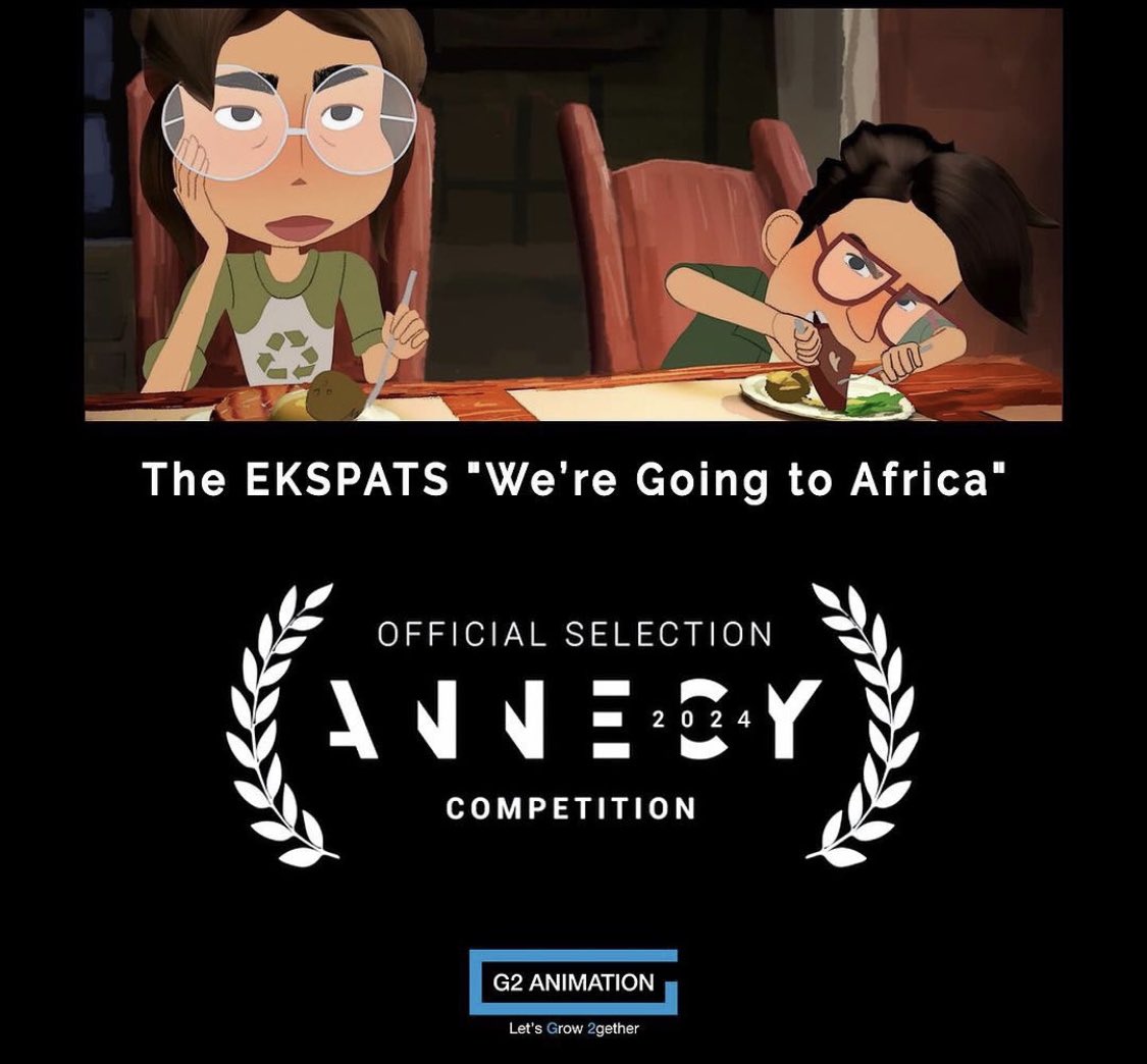For the very first time, a Nigerian animation series 'The EKSPATS: We're going to Africa' will be competing at the @annecyfestival This is a great feat symbolic of the unprecedented growth of the animation sector