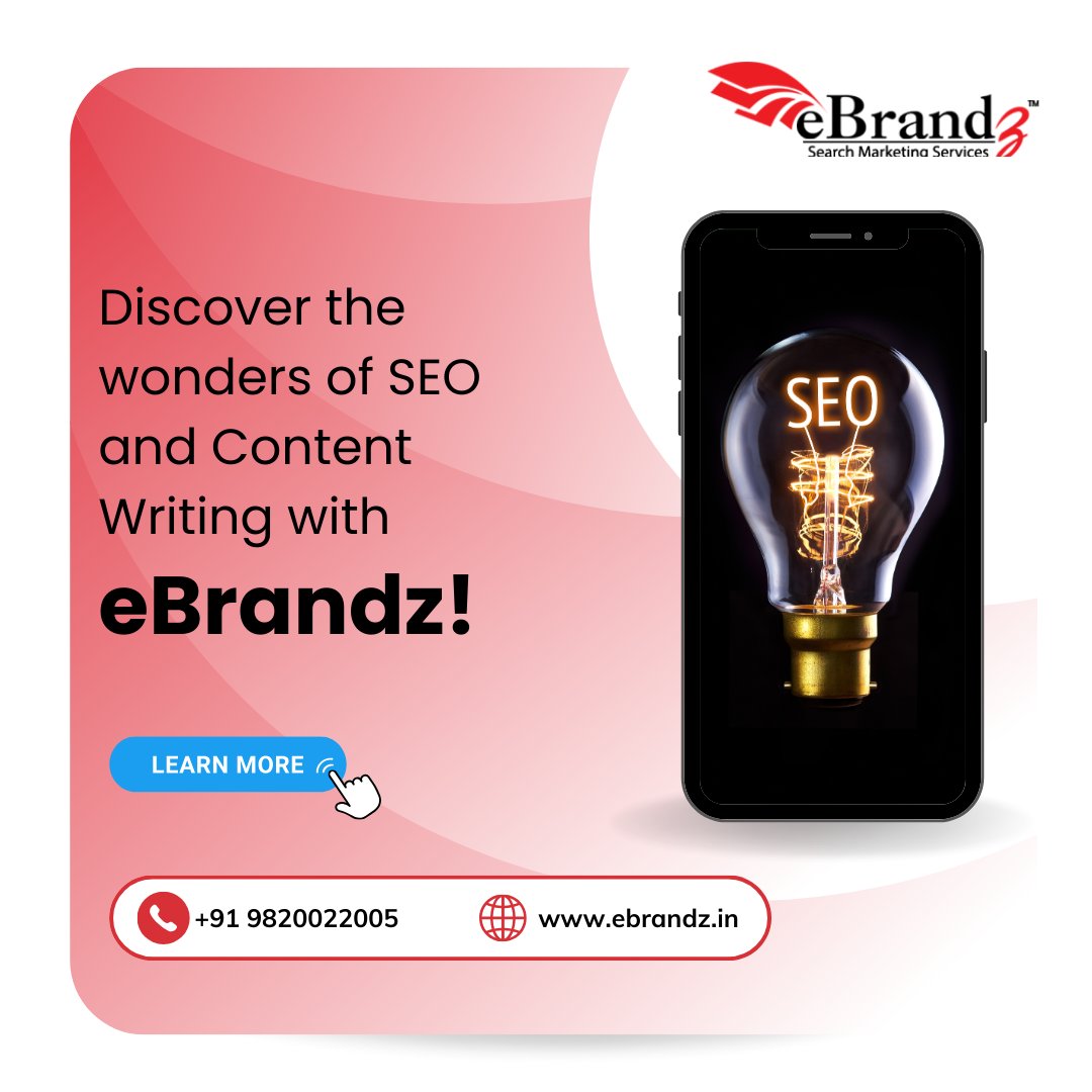 The right keyword at the right place on the website helps you improve your Google Search Engine ranking. ebrandz.in/seo-packages/
#socialmedia #googleads #digitalmarketingagency #payperclick #branding #advertising
