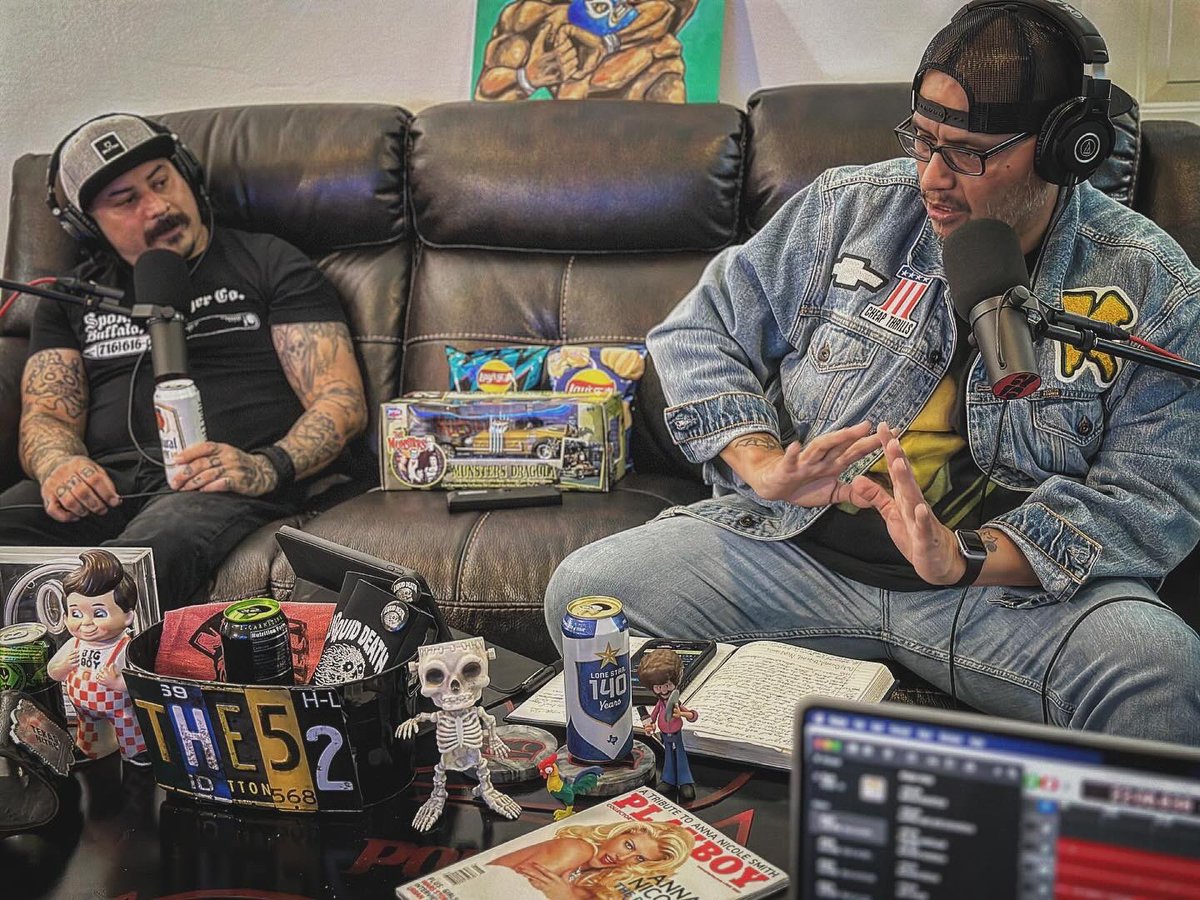 The52Podcast2's tweet photo. Another one all tightened up… EPISODE 107 

We went in depth on @stevemartinreally tonight while indulging in some WrestleMania

📸 @avangeloserkid https://t.co/mAfd1qqxuW