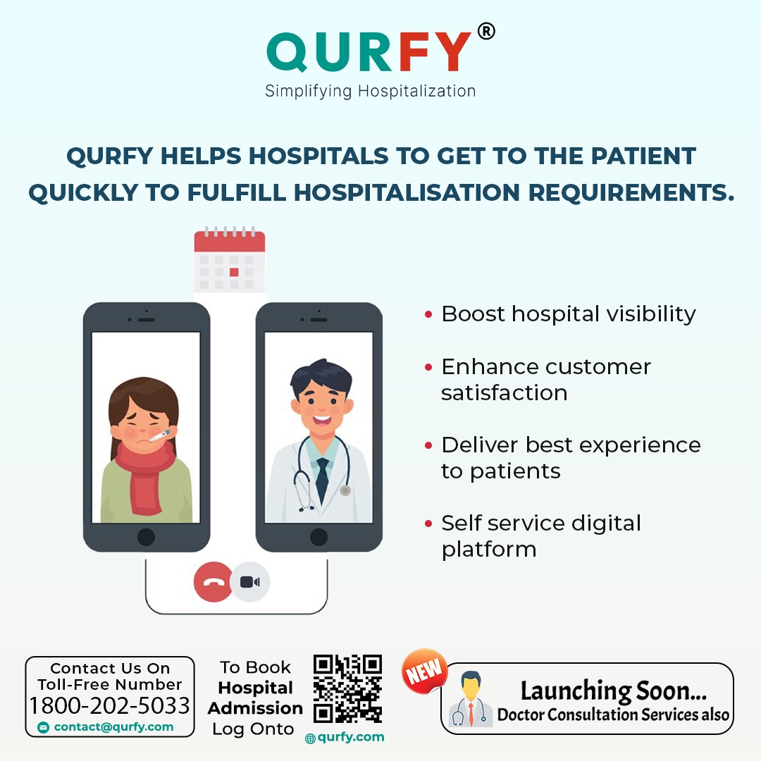 Introducing QURFY - Your Simplified Solution for Hospitalization! 

Qurfy Provides:
👉Boost hospital visibility
👉Self service digital platform

Contact Us!
☎️Toll-Free Number: 1800-202-5033
🌐Visit : qurfy.com

#Qurfy #healthcare  #onlineconsulation #besthospitals