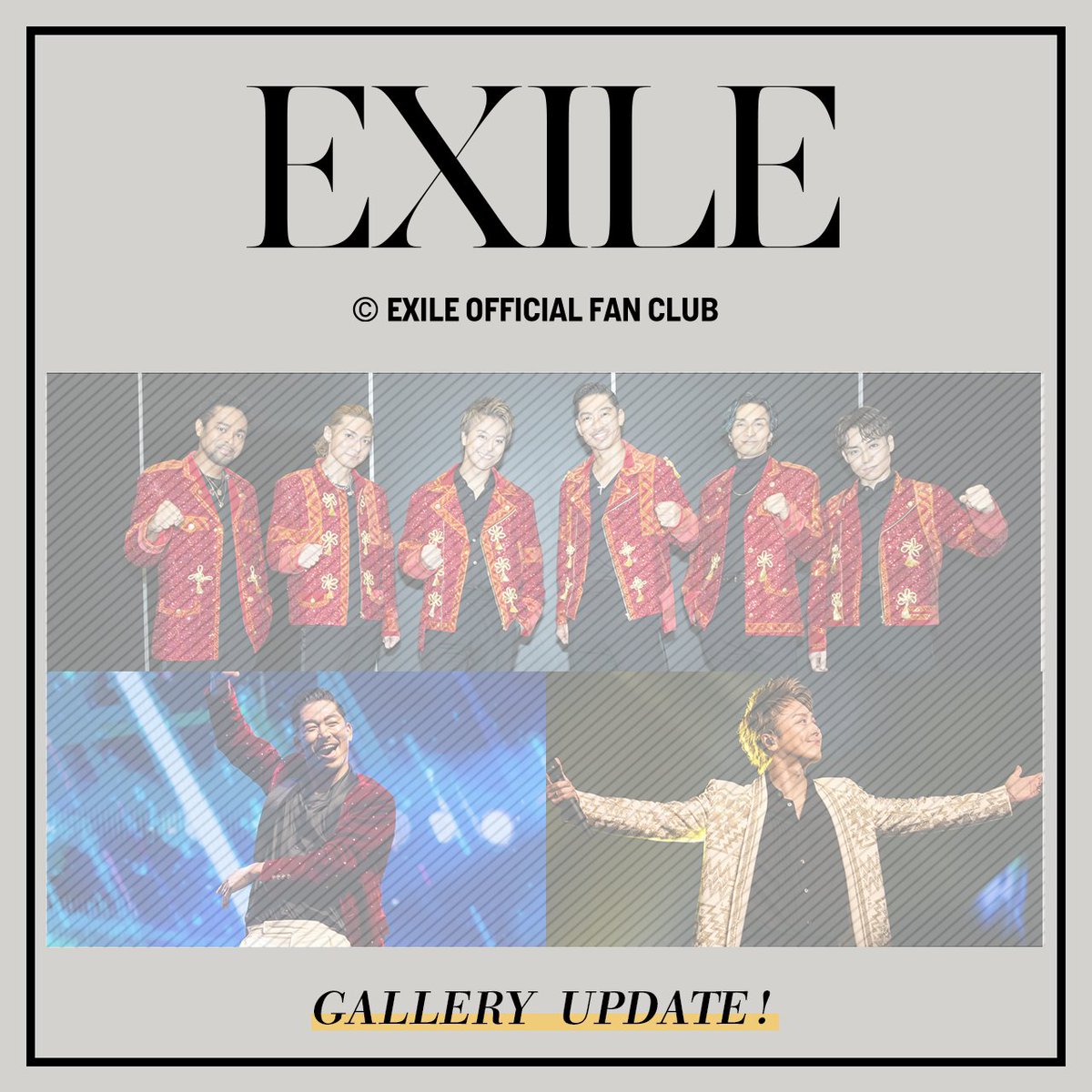 ／
#EXILEOFFICIALFANCLUB 限定‼️
GALLERY更新📸
＼

2023/12/9(土)に開催された、
『EXILE LIVE 2023 in TAIPEI』のLIVE PHOTOを公開！

本日は…
複数SHOT , EXILE AKIRA & EXILE TAKAHIROのLIVE PHOTOをUP📸

是非チェックしてください！
exile.exfamily.jp/s/ldh01/diary/…

@LDHofficialMB