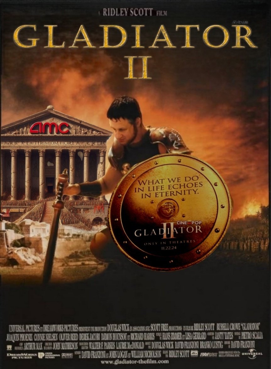 See #Gladiator2 at #AMCTheatres starting November 22nd. 🎬🍿 $AMC